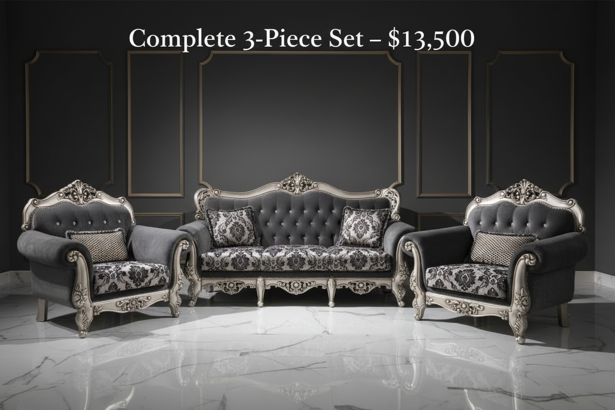 Complete 3-piece baroque set luxury ad