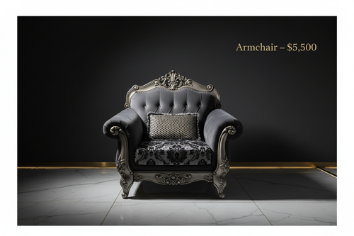 Baroque armchair luxury ad