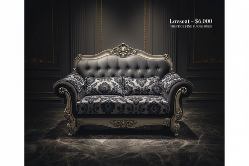 Baroque loveseat luxury ad