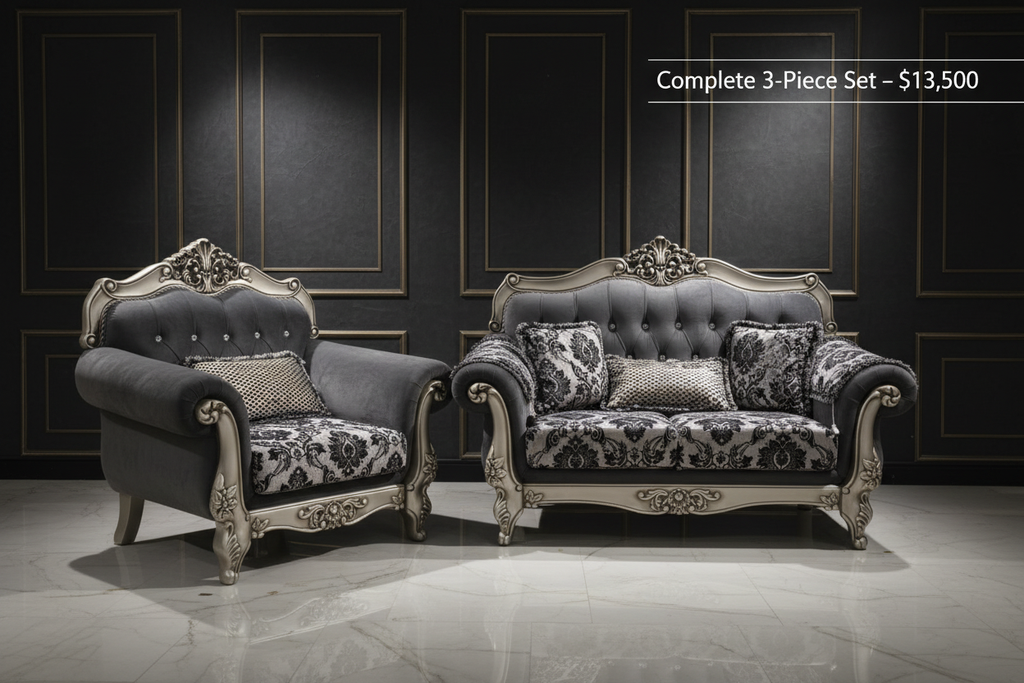 3-piece baroque set $13,500 ad
